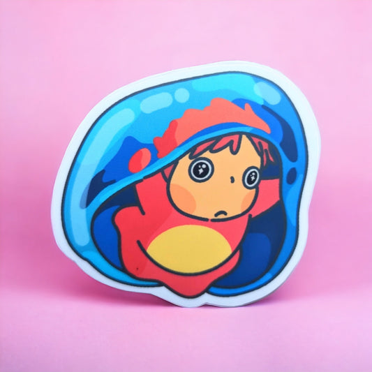 PONYO bubble GHIBLI STICKER / Ghibli studios/ Ponyo movie sticker