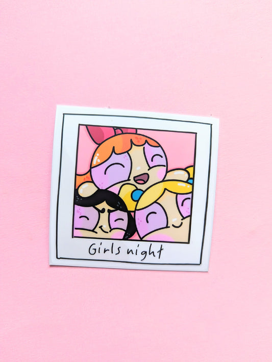 POWERPUFF GIRL POLAROID sticker/ vinyl sticker Powerpuff girls/ blossom, bubbles and buttercup photo sticker.