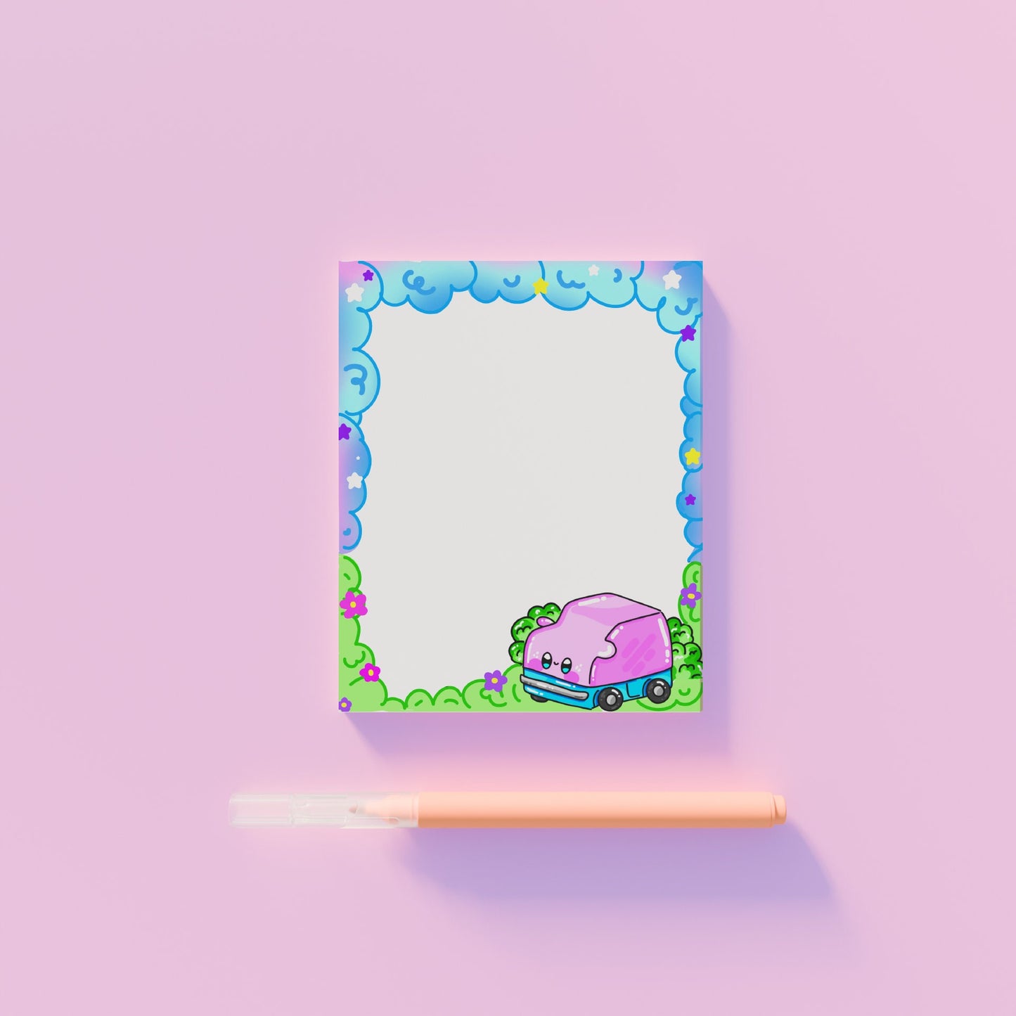 Nintendo KIRBY CAR Forgotten land  NOTEPAD/ Kirby and the forgotten land notes /pad memo / 4x5 inches, 40 pages