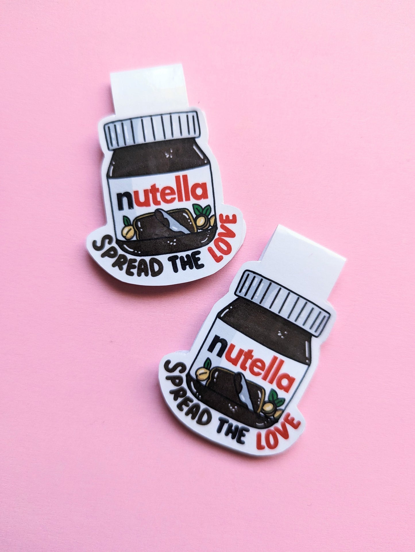 NUTELLA JAR studios magnetic bookmark / nutella bookmark / kawaii reading bookmark / Digital art, books , reading kawaii cute stationery