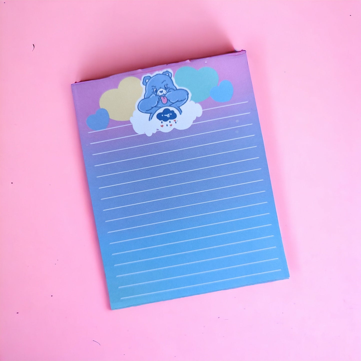 CARE BEARS GRUMPY bear Colorful mini notepad / Grumpy bear hate Mondays notes/care bears memo pad / 5x4inches, 40 pages