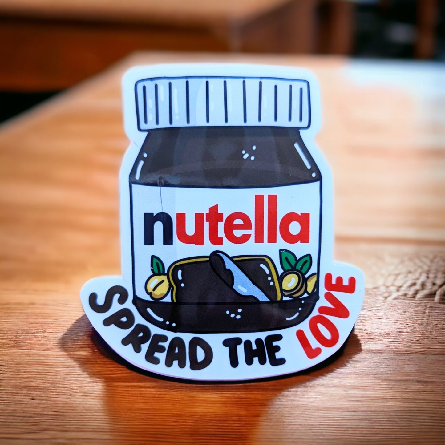 NUTELLA SPREAD STICKER / Cute Nutella jar waterproof sticker